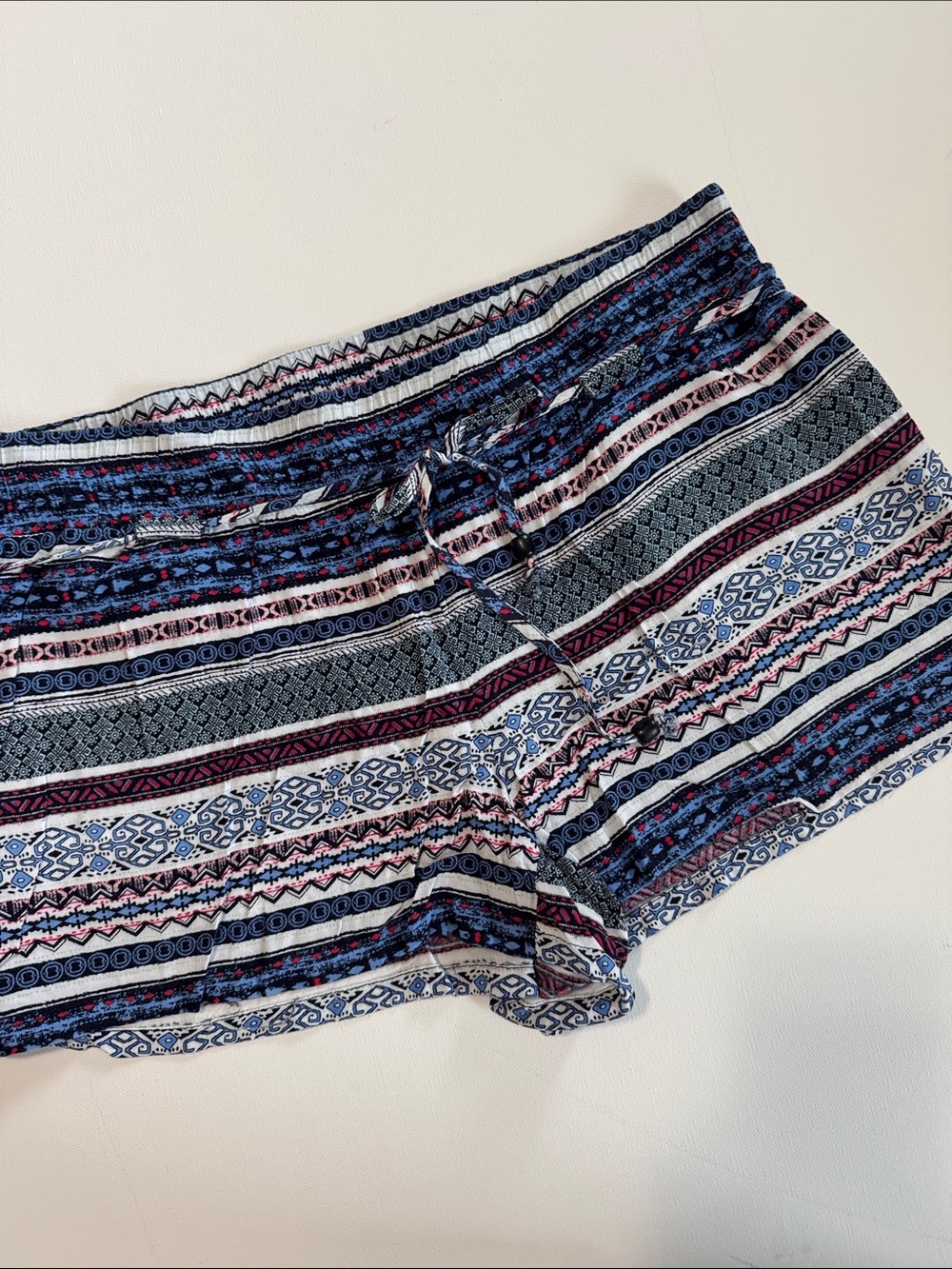 Striped Blue Patterned Junior’s Casual Shorts